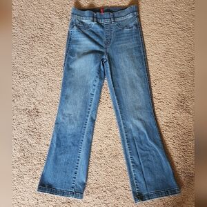 Spanx Flare Jeans Womens Small Blue Cotton Stretch High Rise Regular Fit 28x27